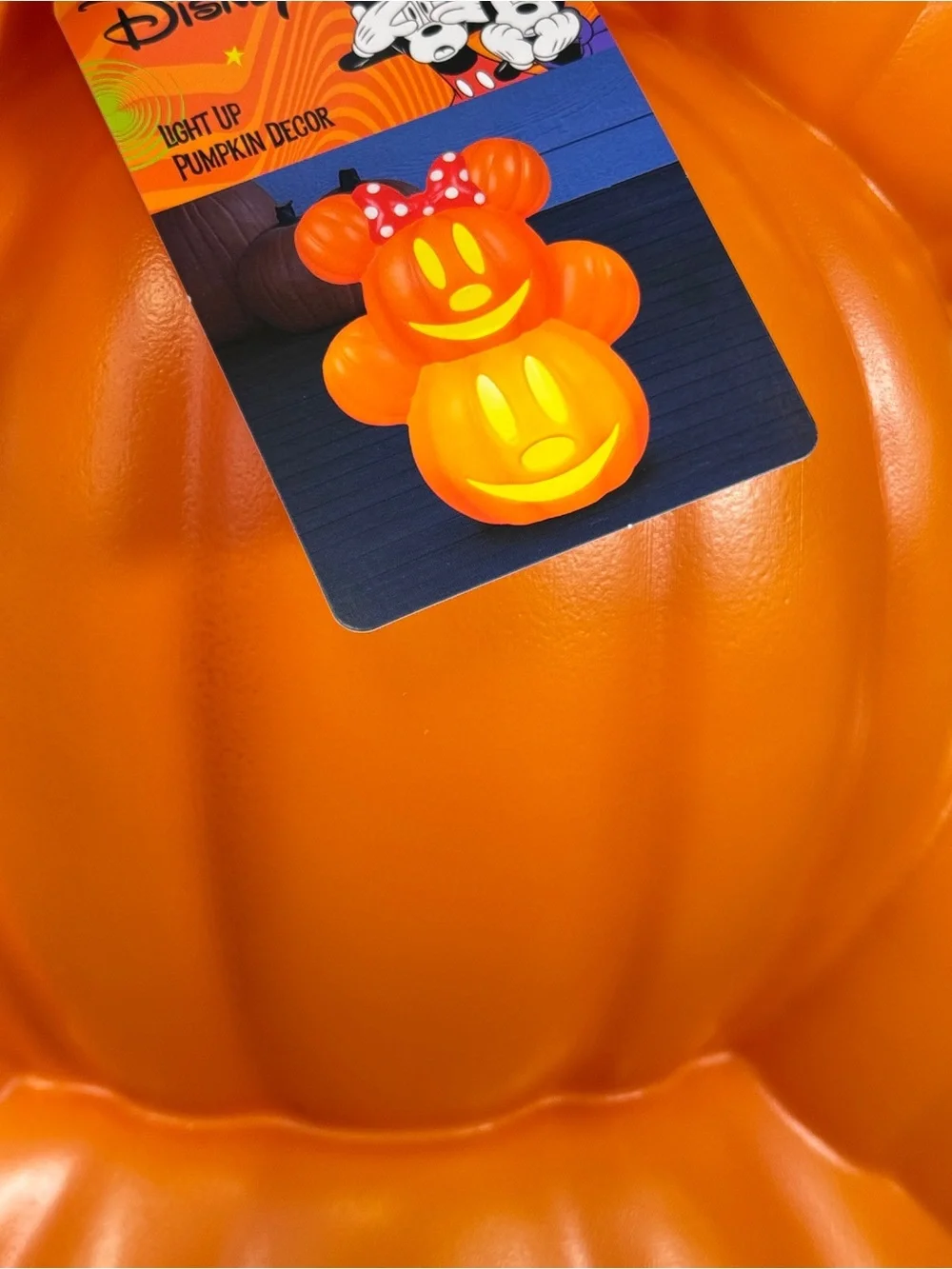 NEW Disney Mickey and Minnie Stacked Pumpkin Light-Up Blow Mold